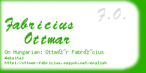 fabricius ottmar business card